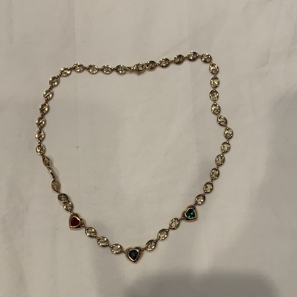 Vintage choker heart necklace